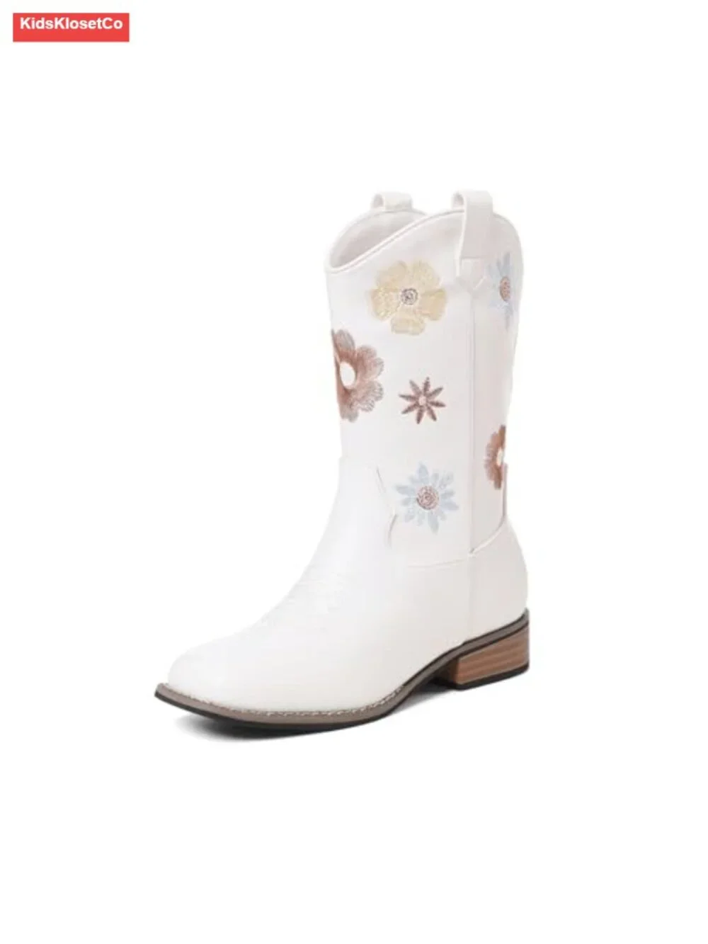 Cowgirl Boots Girls Mid Calf Cowboy Boot Toddler Chunky Low Heel Western Boots